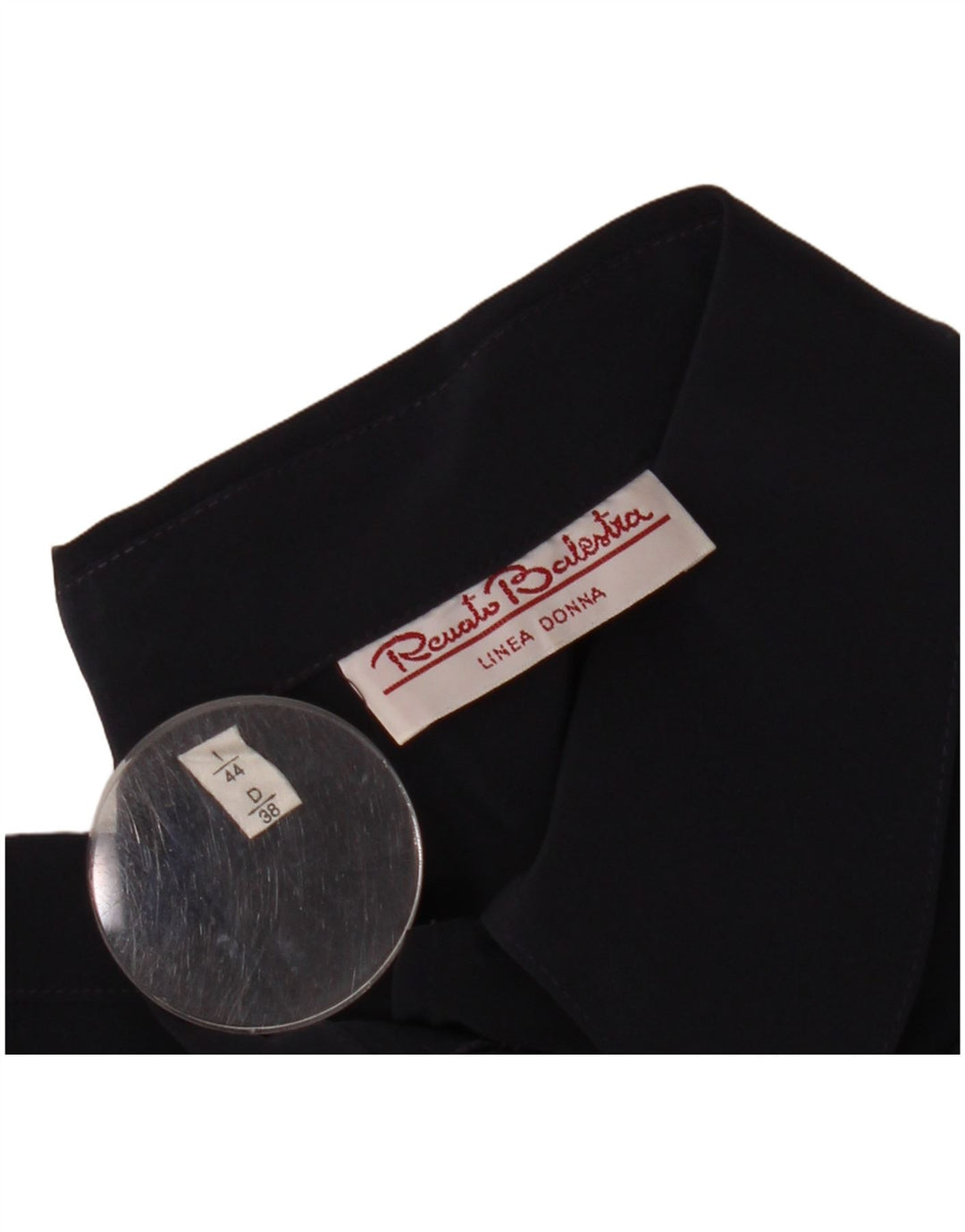 RENATO BALESTRA Γυναικείο κοντομάνικο πουκάμισο Μπλούζα IT 44 Medium Navy Blue