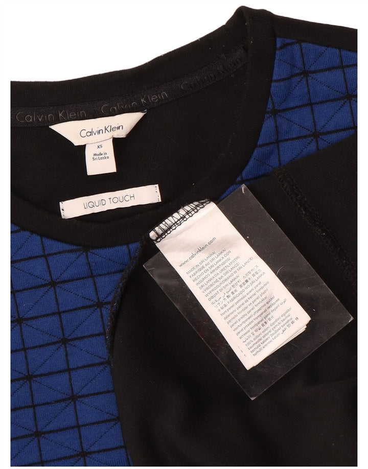 CALVIN KLEIN Ανδρικό Φούτερ Jumper XS Μπλε γεωμετρικό βαμβακερό