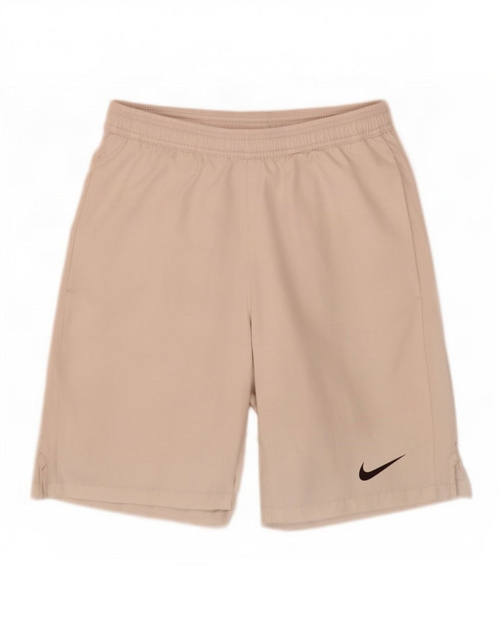 Ανδρικό αθλητικό σορτς Nike Dri Fit, μικρό λευκό πολυεστέρα