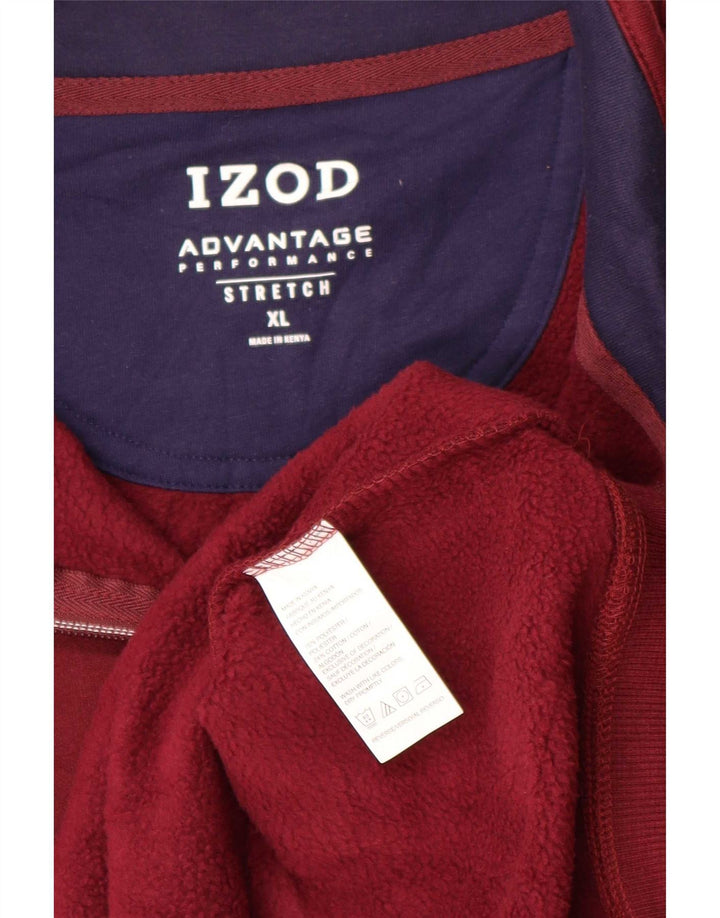 Ανδρικό φούτερ Izod με φερμουάρ Jumper XL Maroon Polyester