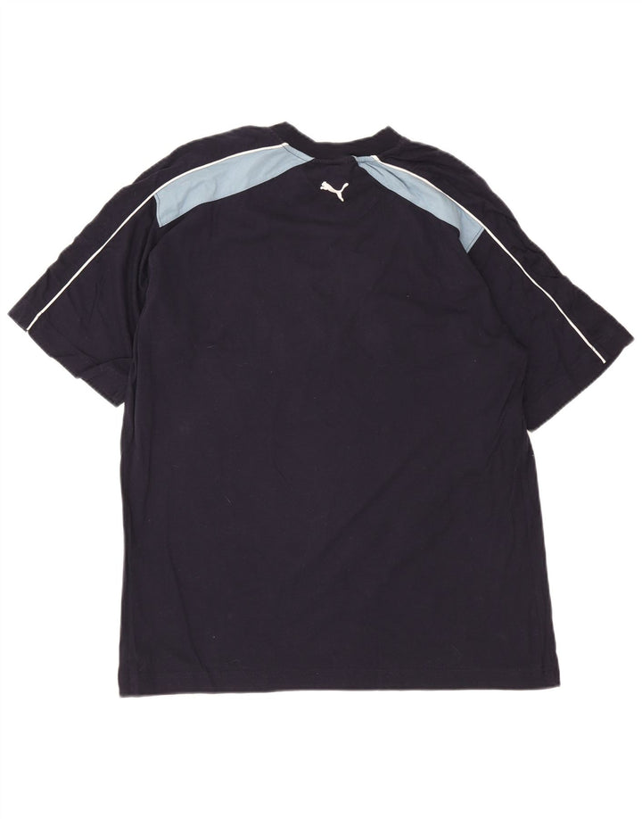 Ανδρικό γραφικό μπλουζάκι Puma Top μεσαίο μπλε ναυτικό, βαμβακερό