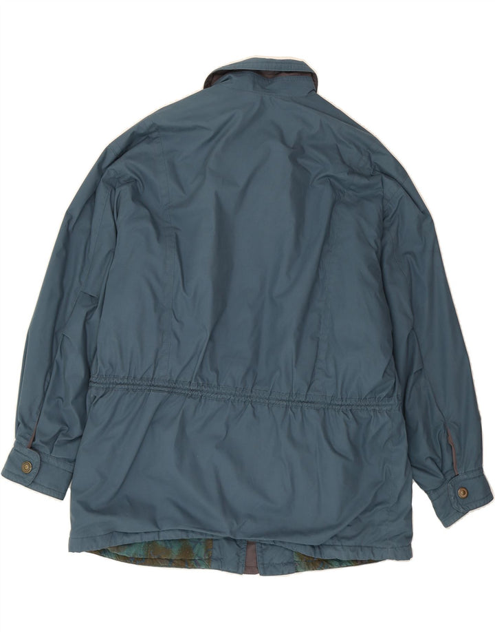 VINTAGE Mens Utility Jacket UK 42 XL Blue Polyester Vintage Vintage and Second-Hand Vintage from Messina Hembry 