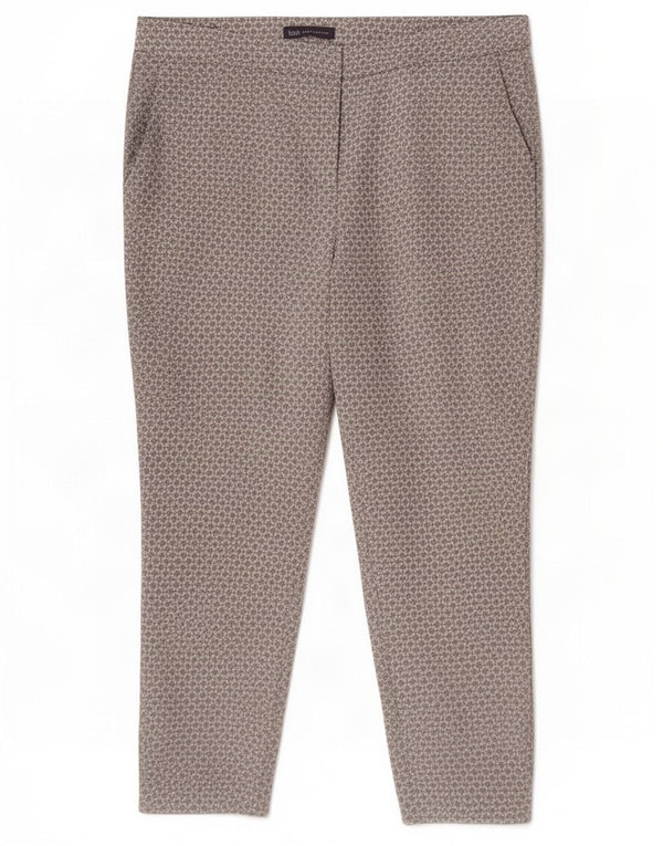 Marks & Spencer Γυναικείο Cropped Παντελόνι UK 16 Large W36 L25 Grey Geometric