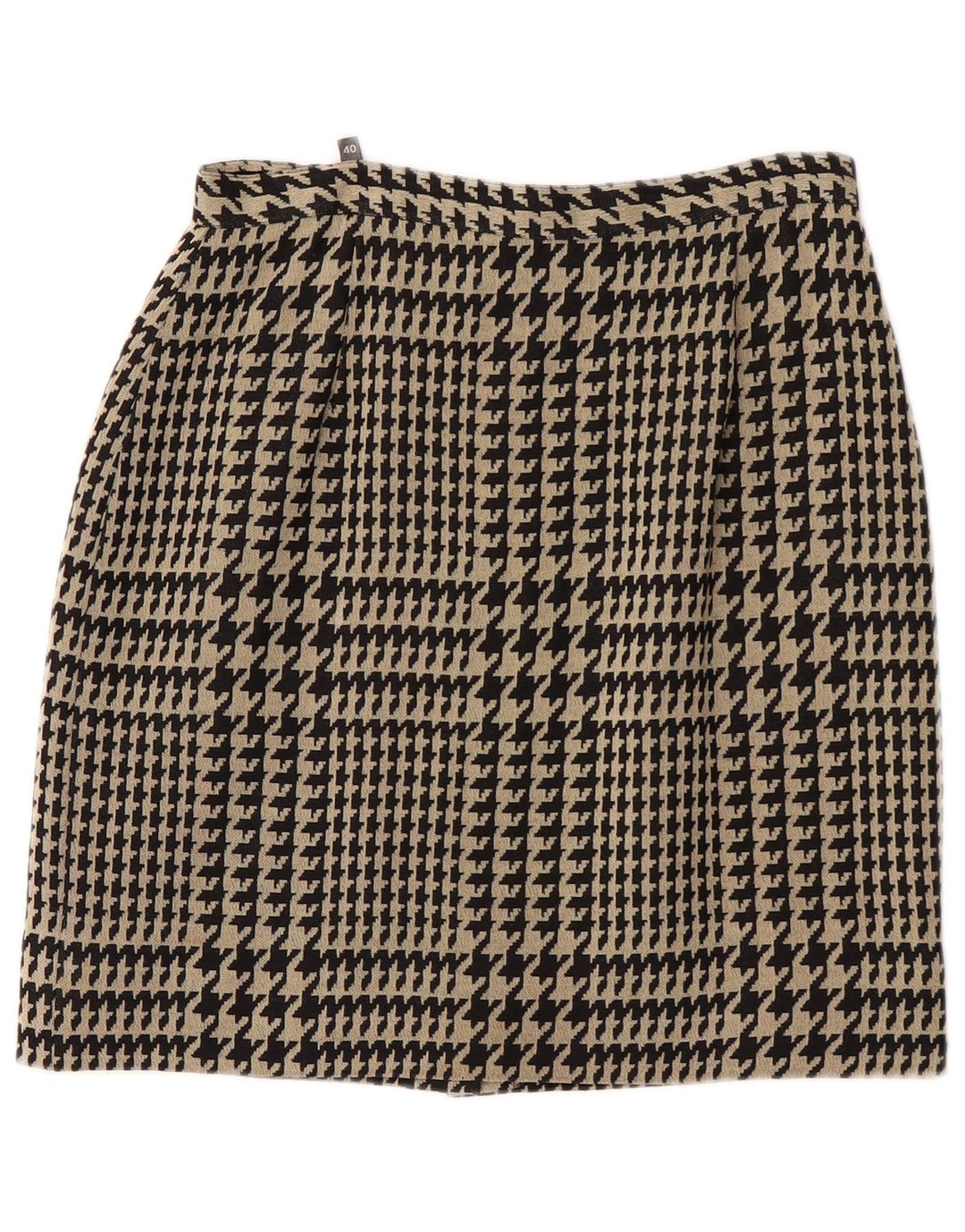 Superior γυναικεία ίσια φούστα IT 40 Small W26 Black Houndstooth Viscose