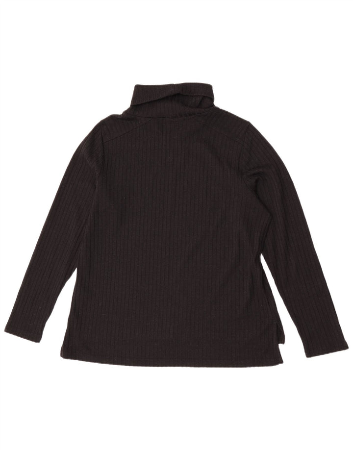 Marks & Spencer Γυναικείο πουλόβερ με ρολό λαιμόκοψη UK 18 XL μαύρο πολυεστέρα