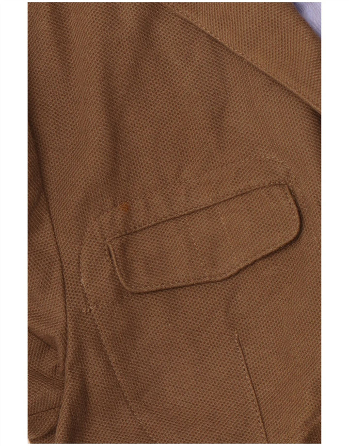 MASSIMO DUTTI Ανδρικό σακάκι 3 κουμπιών UK 40 μεγάλο καφέ βαμβακερό