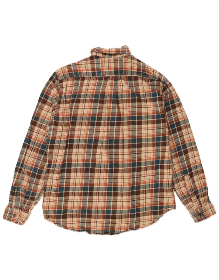Eddie Bauer Ανδρικό φανελένιο πουκάμισο Μεγάλο μπεζ βαμβακερό καρό