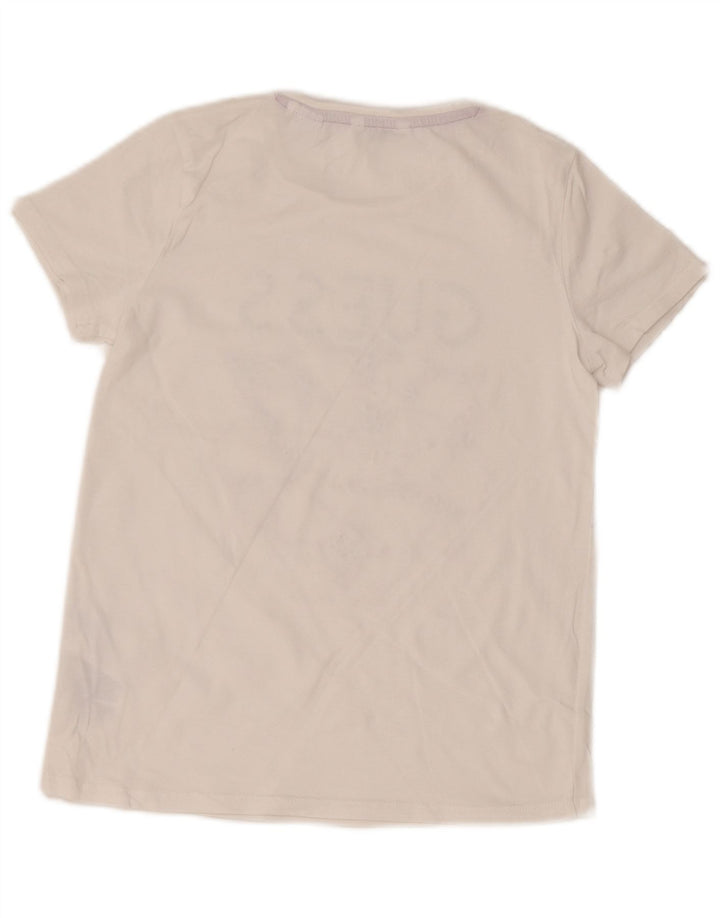 GUESS Girls Graphic T-Shirt Top 13-14 ετών Λευκό βαμβακερό
