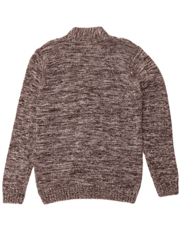 Vintage Ανδρικό Ζακέτα πουλόβερ Μεγάλο Καφέ Βαμβακερό Flecked