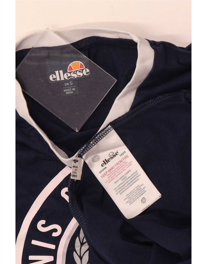 Ανδρικό T-Shirt κανονικό γραφικό Ellesse Μπλουζάκι Μικρό Navy Blue από βαμβάκι
