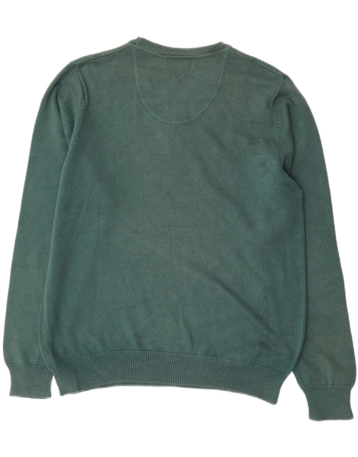 Ανδρικό πουλόβερ Marks & Spencer Blue Harbor Crew Neck Jumper Μεσαίο πράσινο