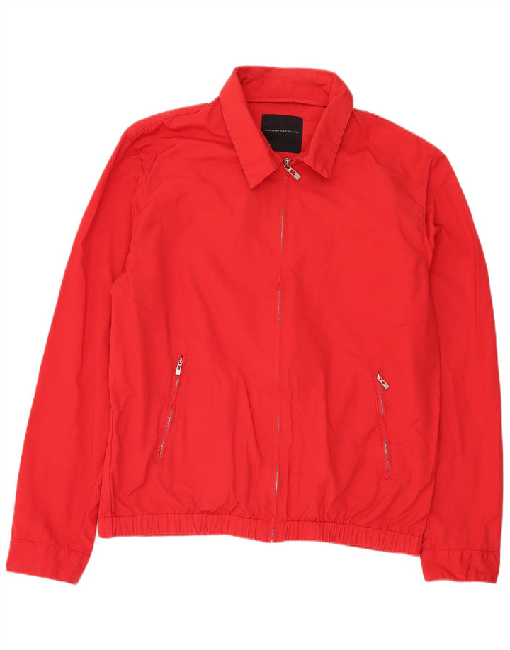 Sergio Tacchini Ανδρικό Bomber Jacket UK 44 2XL Red Cotton