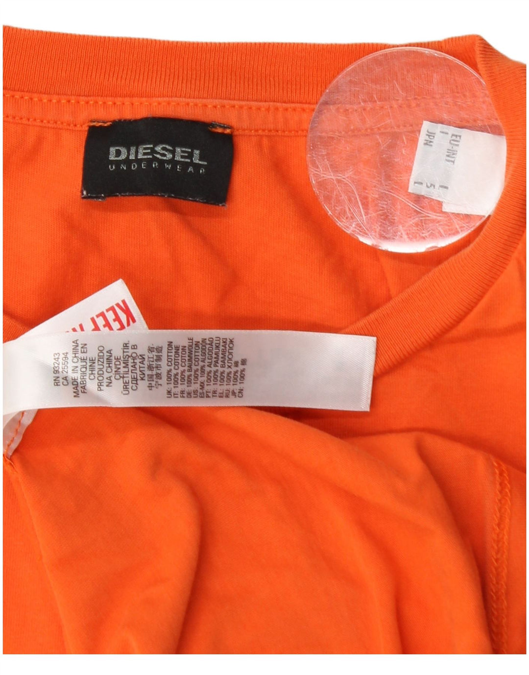 Μπλουζάκι DIESEL για αγόρια 15-16 ετών μεγάλο πορτοκαλί βαμβακερό