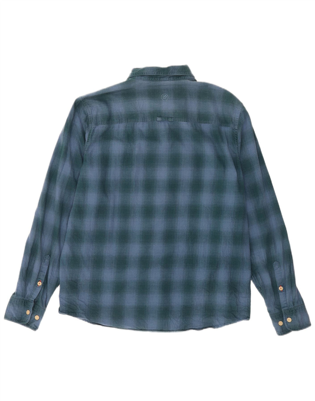 Fat Face Ανδρικό πουκάμισο Classic Fit Flannel μεγάλο μπλε βαμβακερό