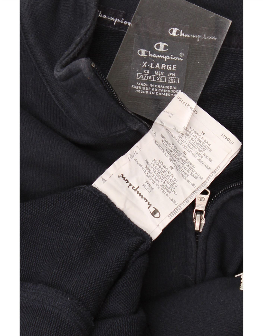 Ανδρική φόρμα CHAMPION Top Jacket XL Navy Blue Cotton