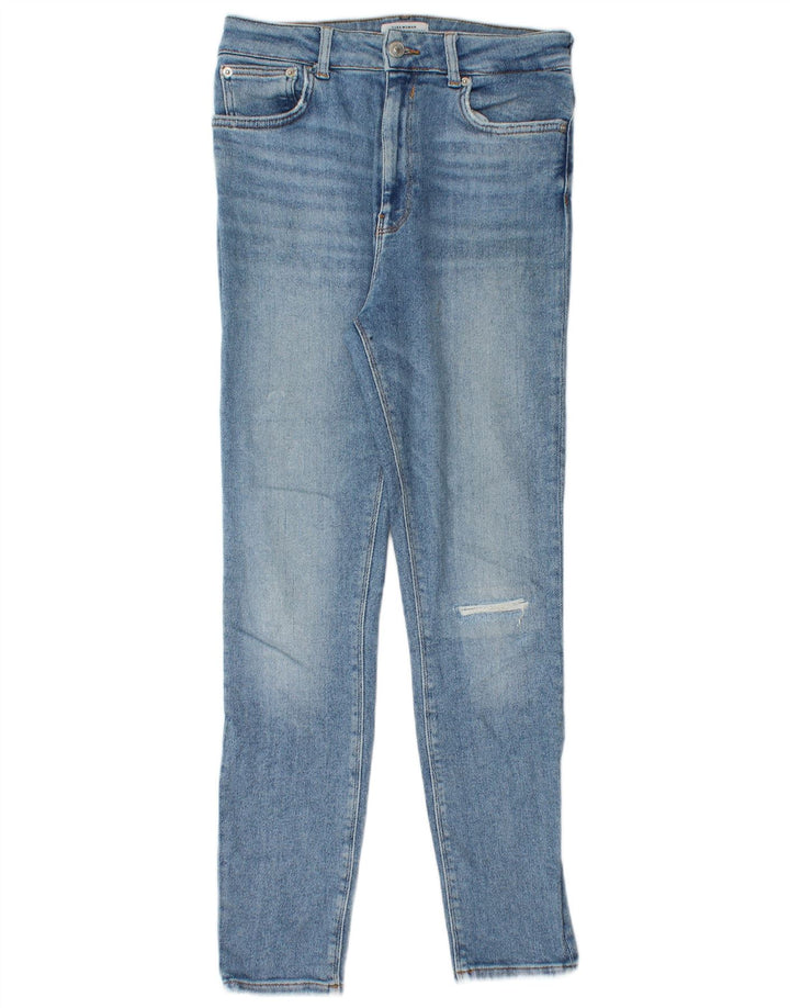 Zara Womens Distressed Skinny Jeans EU 38 Small W28 L27 Blue