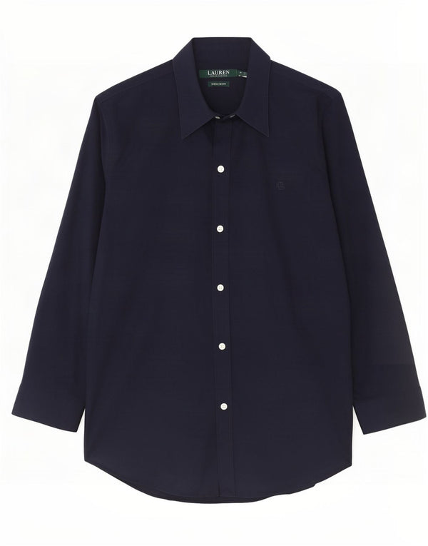 Γυναικείο πουκάμισο Ralph Lauren UK 14 Medium Navy Blue βαμβακερό