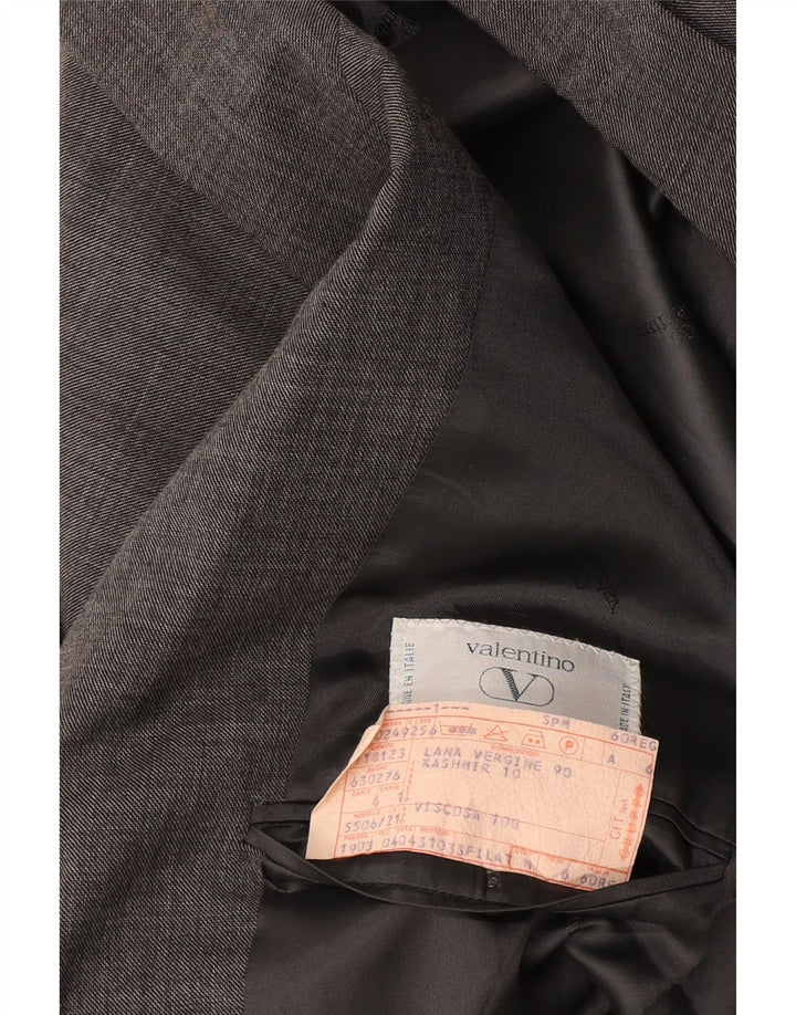 Valentino Ανδρικό σακάκι σακάκι με 2 κουμπιά UK 42 XL Γκρι παρθένο μαλλί