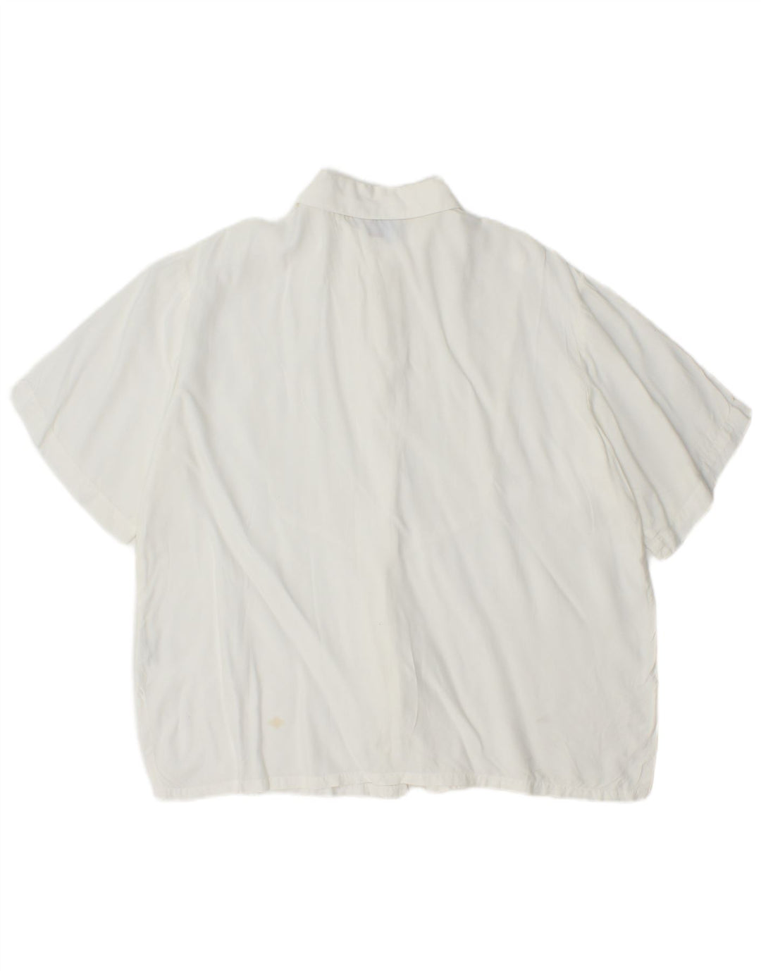 BALLOON Womens Short Sleeve Shirt Blouse UK 14 Medium White Viscose