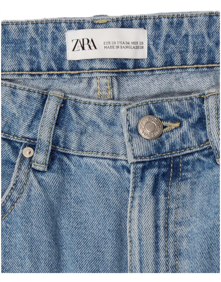 Zara Γυναικείο φαρδύ τζιν EU 38 Small W28 L26 Μπλε βαμβακερό