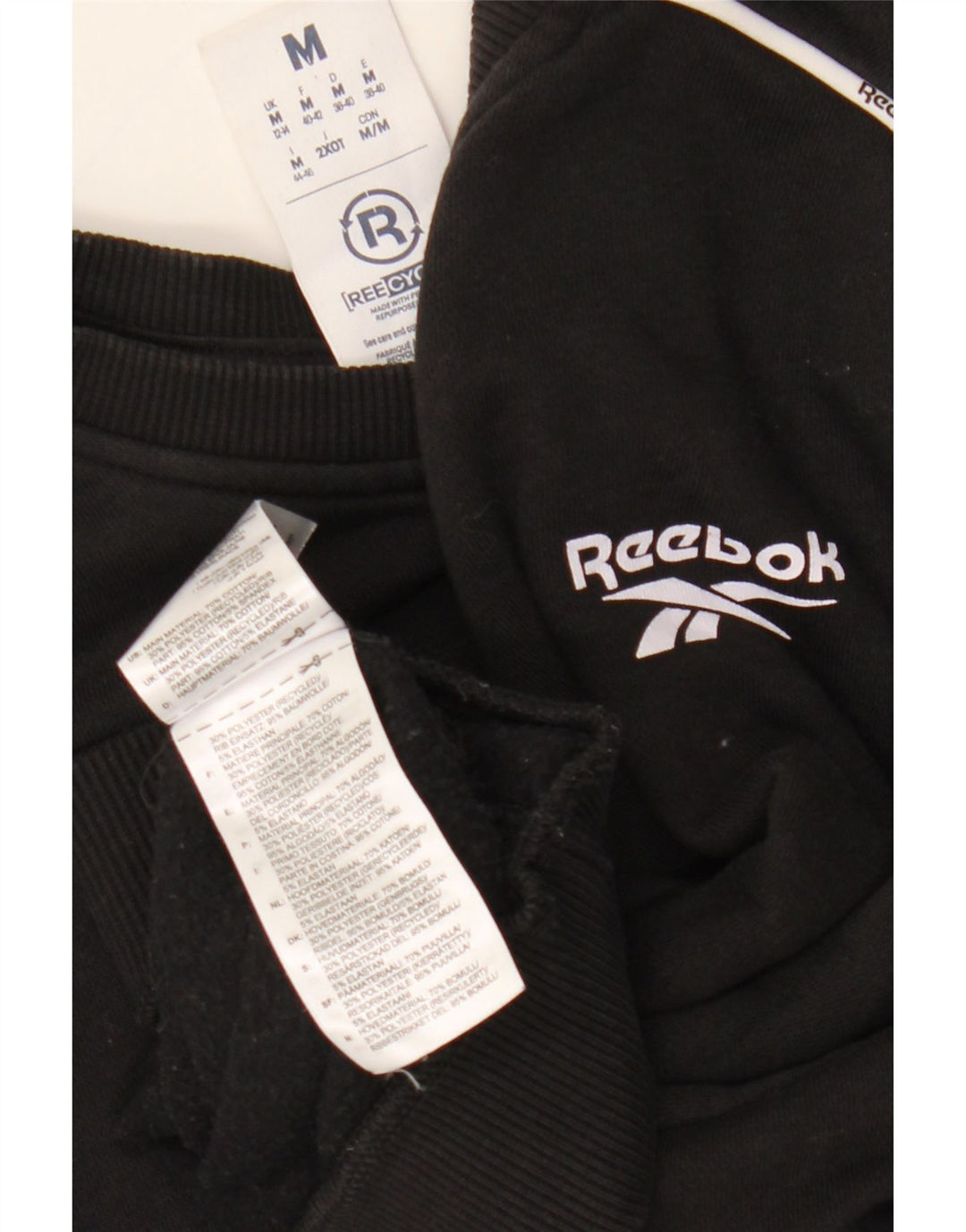 Γυναικείο φούτερ REEBOK Crop Oversized Jumper UK 12/14 Medium Black