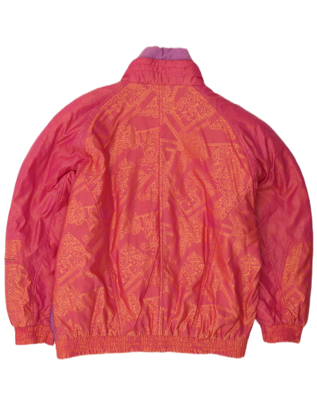 Vintage γυναικείο μπουφάν με επένδυση IT 42 Medium Pink Colourblock Nylon