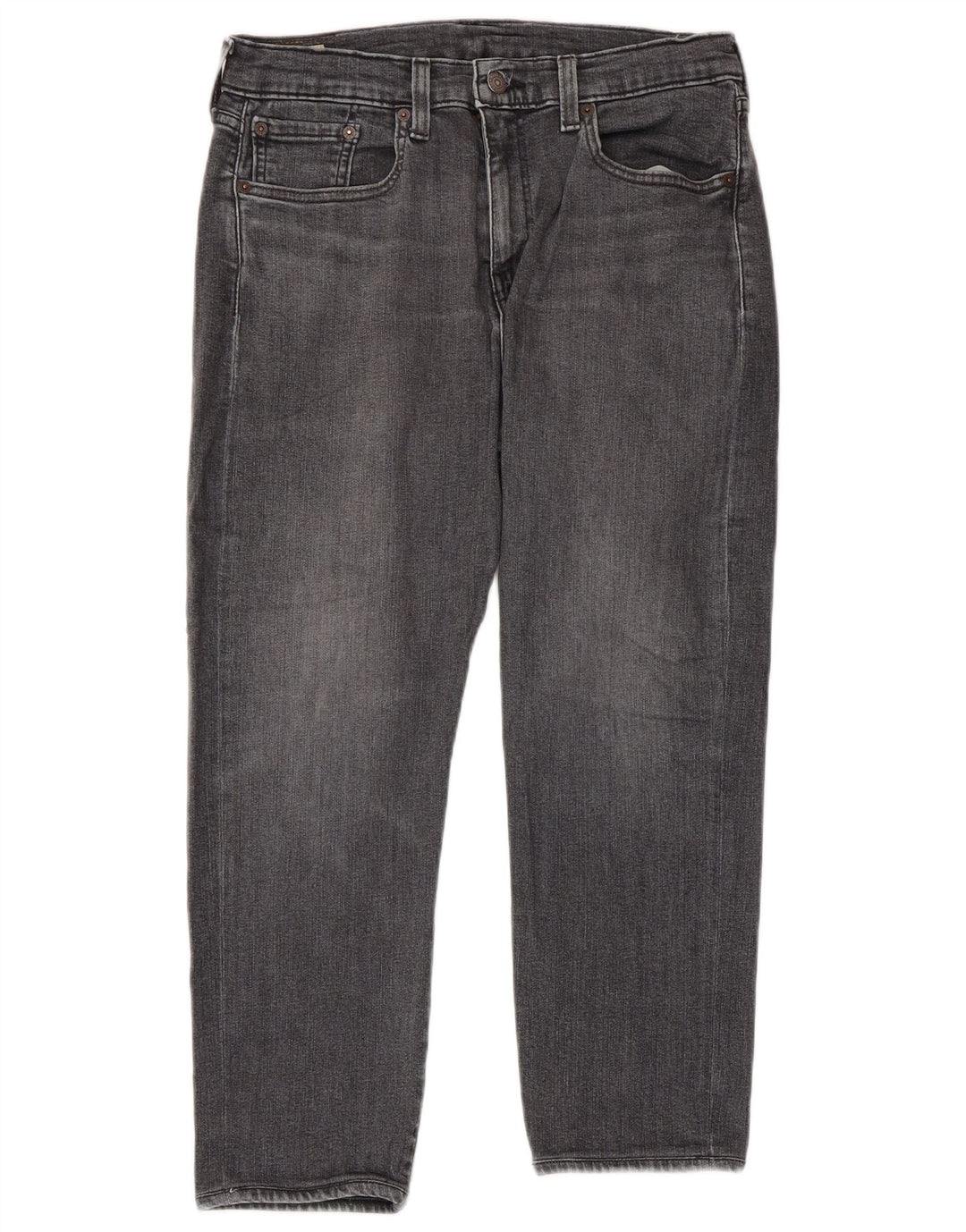 Levi's Mens 502 Tapered Cropped Jeans W31 L24 Γκρι βαμβακερό