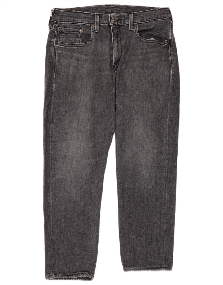 Levi's Mens 502 Tapered Cropped Jeans W31 L24 Γκρι βαμβακερό