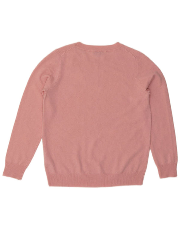 Hobbs Γυναικείο Abstract Pattern Boat Neck Jumper πουλόβερ UK 14 Medium Pink