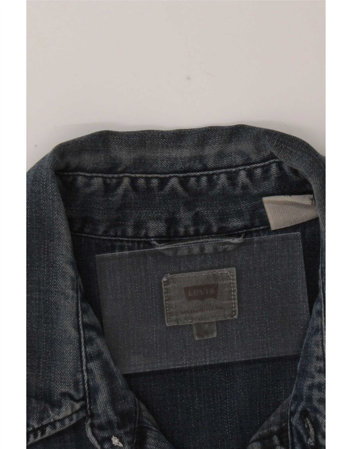 Ανδρικό τζιν πουκάμισο Levi's μεγάλο μπλε βαμβακερό