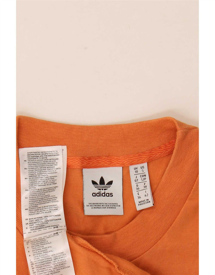 Adidas Γυναικείο Γιλέκο Τοπ UK 10 Small πορτοκαλί βαμβακερό