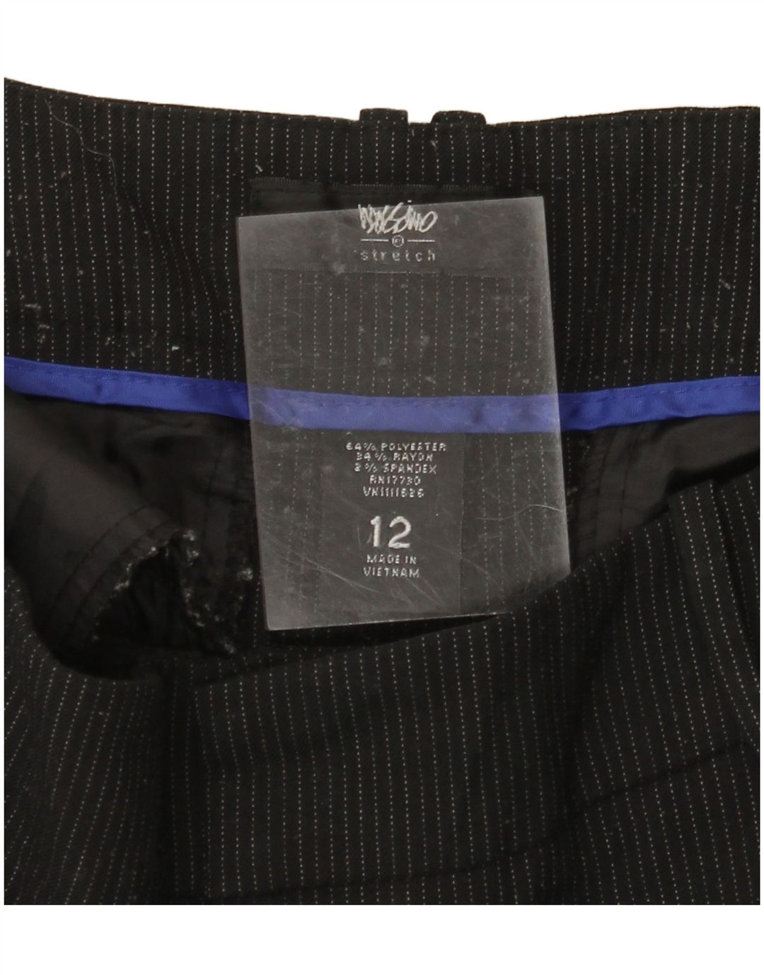 MOSSIMO Γυναικείο Bootcut Casual Παντελόνι US 12 Large W34 L31 Black Pinstripe