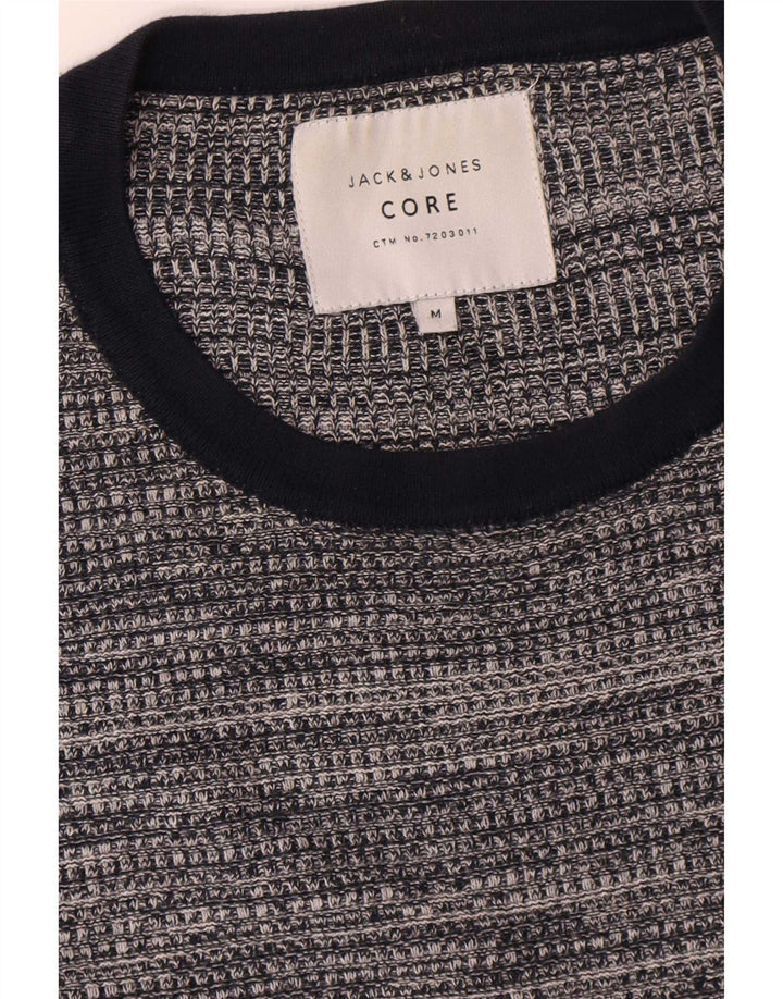 Jack & Jones Ανδρικό πουλόβερ με λαιμόκοψη μεσαίου γκρι βαμβακερό