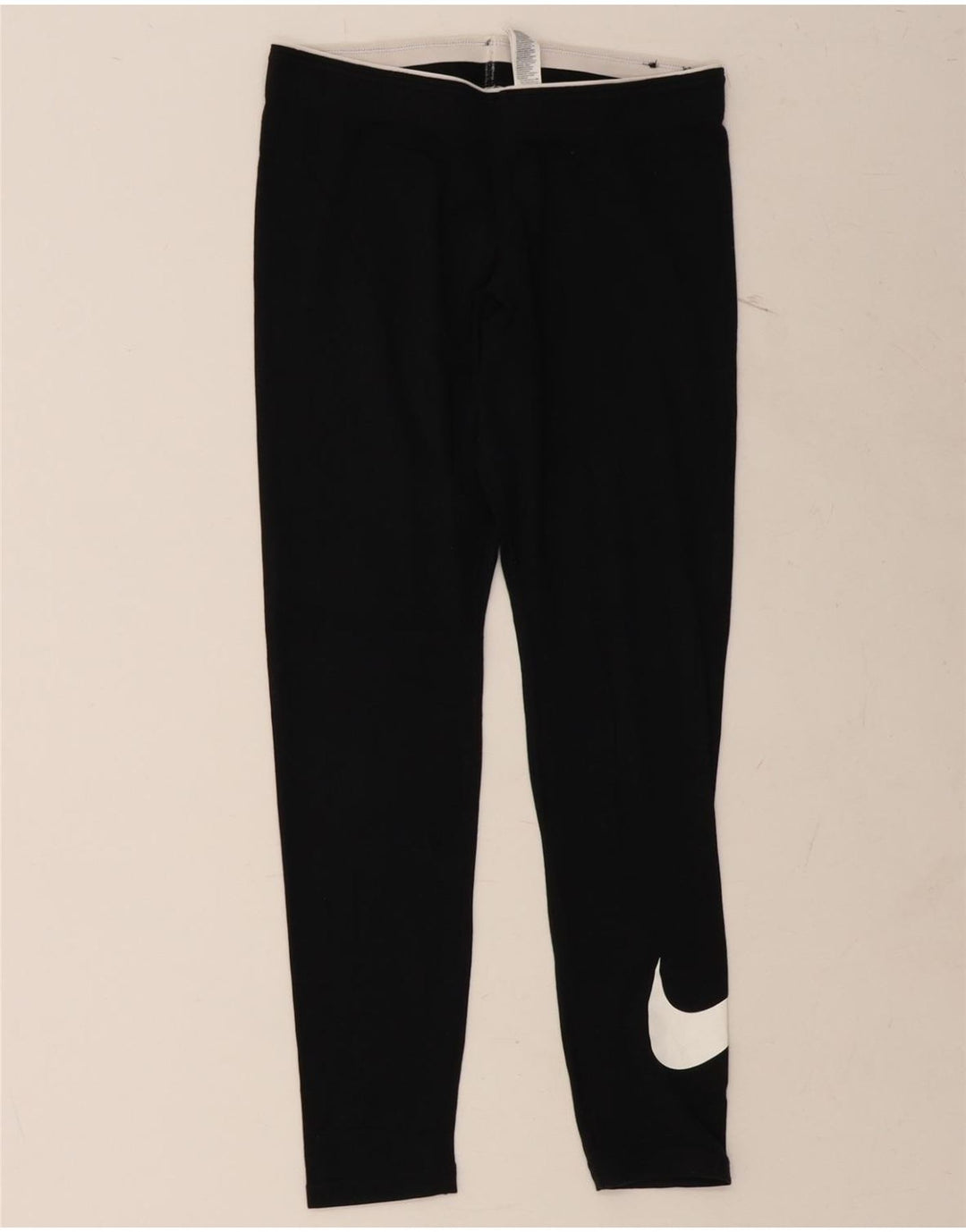 NIKE Womens Graphic Leggings UK 14 Medium  Black Cotton Vintage Nike and Second-Hand Nike from Messina Hembry 