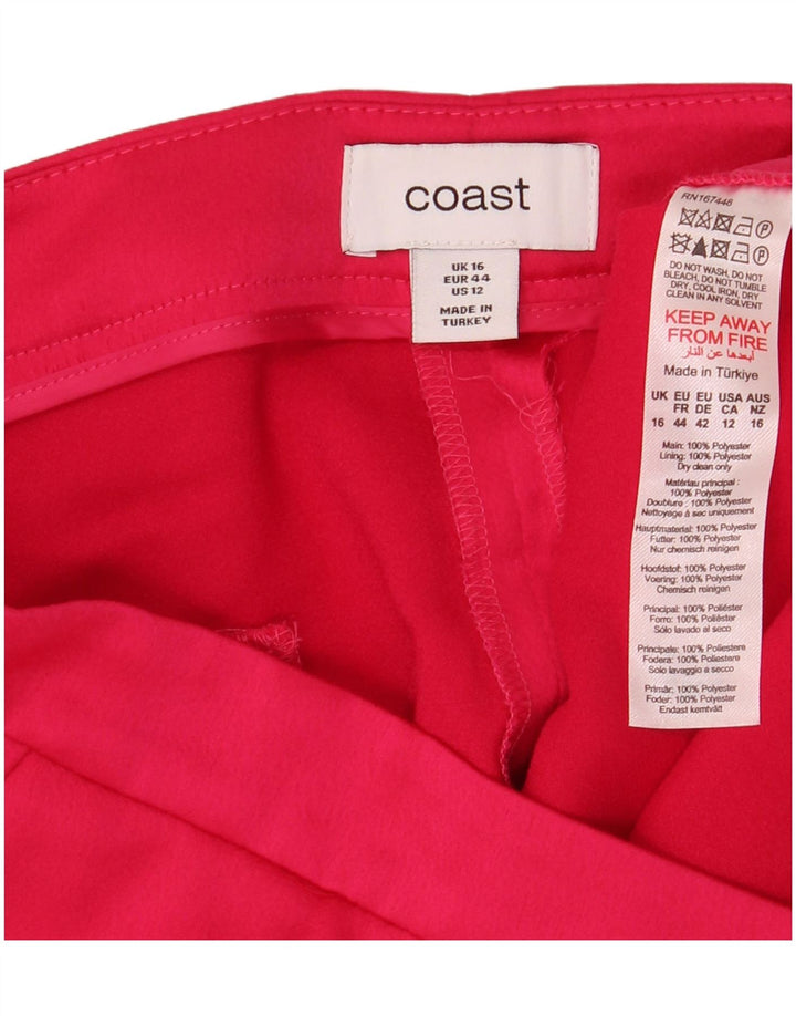 Coast γυναικείο μποτάκι παντελόνι Chino UK 16 Large W36 L32 Pink Polyester