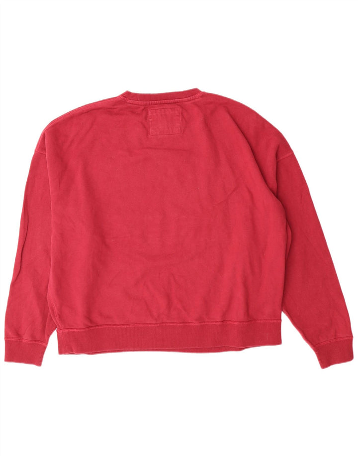 Γυναικείο γραφικό φούτερ SUPERDRY υπερμεγέθη Jumper UK 12 Medium Burgundy