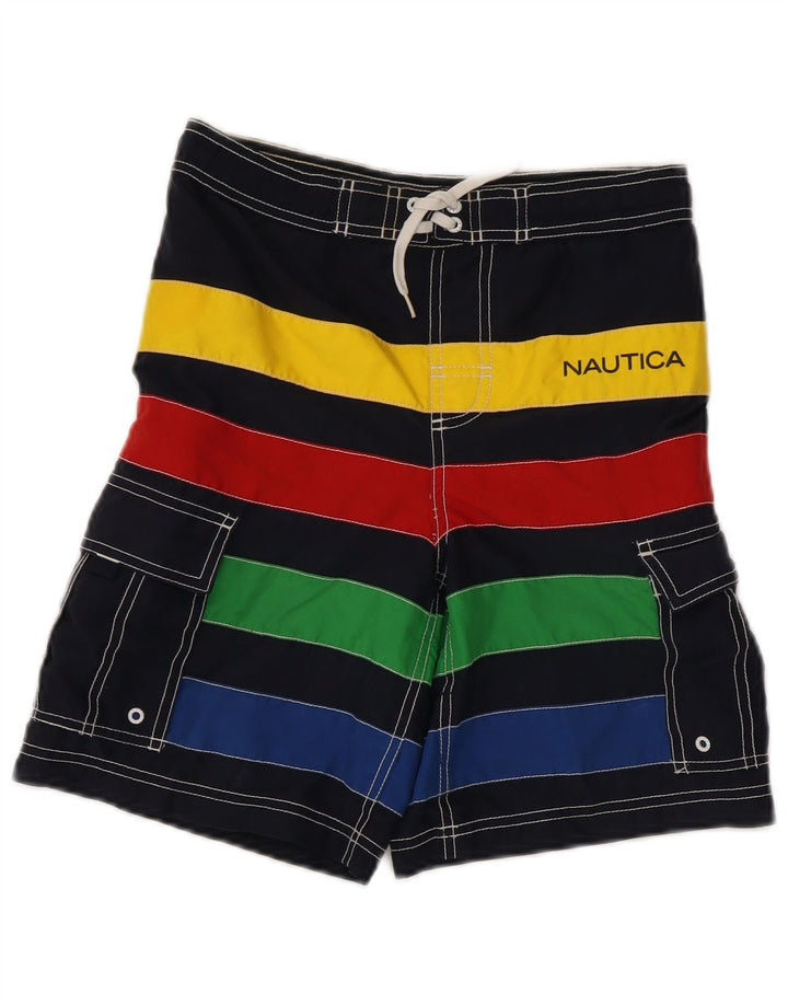 Σορτς κολύμβησης Nautica Boys 11-12 ετών πολύχρωμο ριγέ