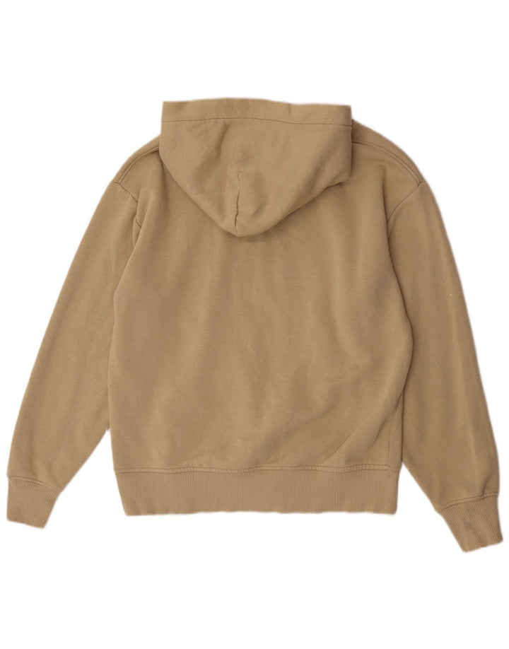 Zara Ανδρικό Hoodie Jumper Μικρό Μπεζ βαμβακερό