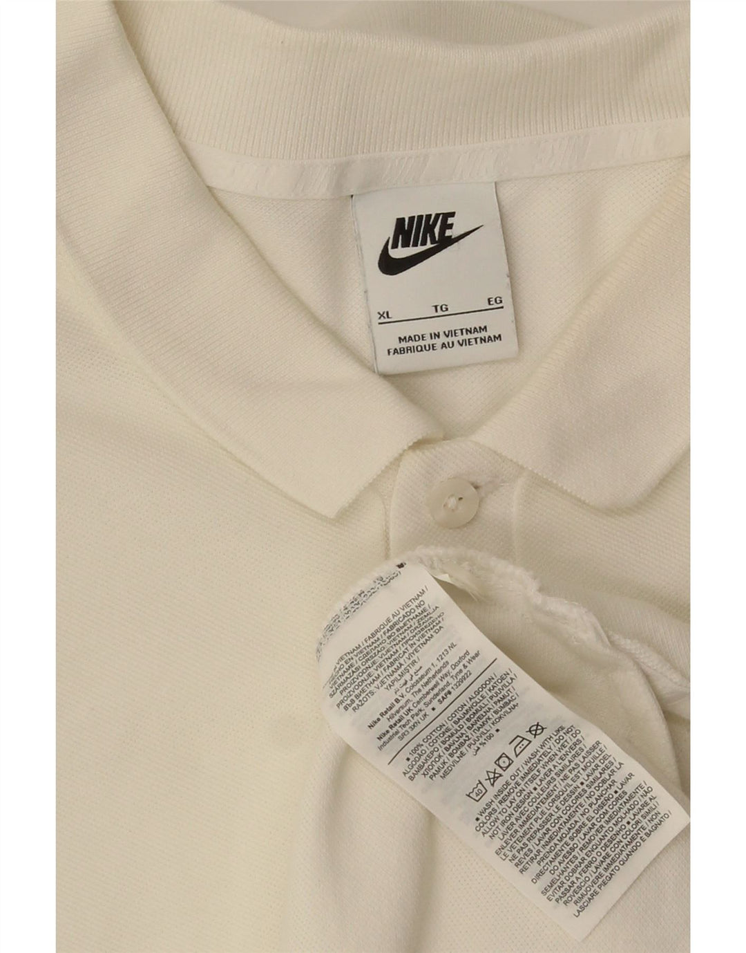 Ανδρικό μπλουζάκι πόλο Nike XL λευκό βαμβακερό