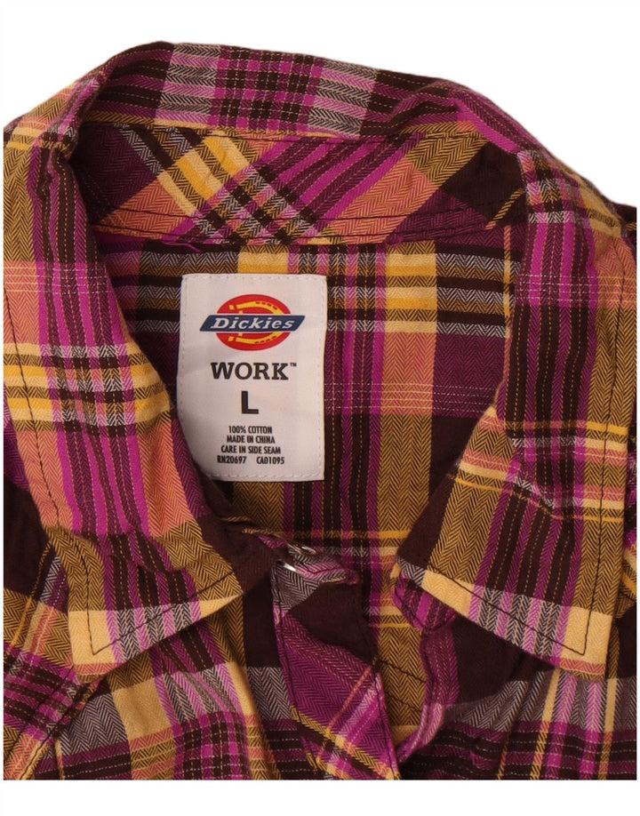 Dickies Γυναικείο Φανελένιο Πουκάμισο UK 16 Μεγάλο πολύχρωμο βαμβακερό καρό