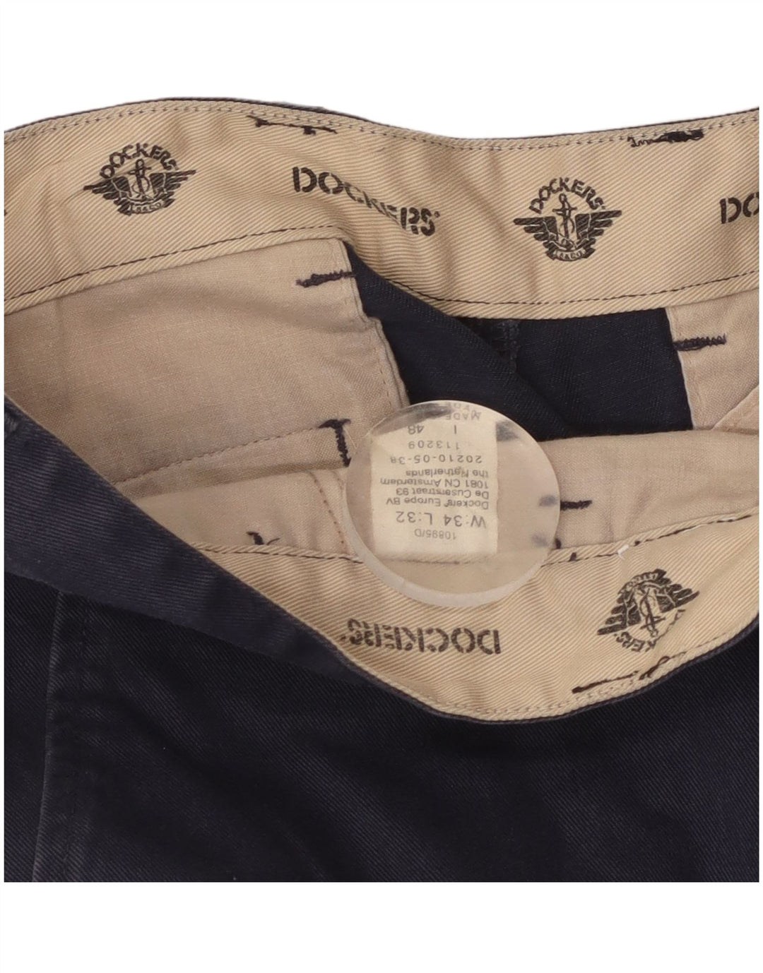 Dockers Ανδρικό ίσιο παντελόνι Chino W34 L27 Navy Blue