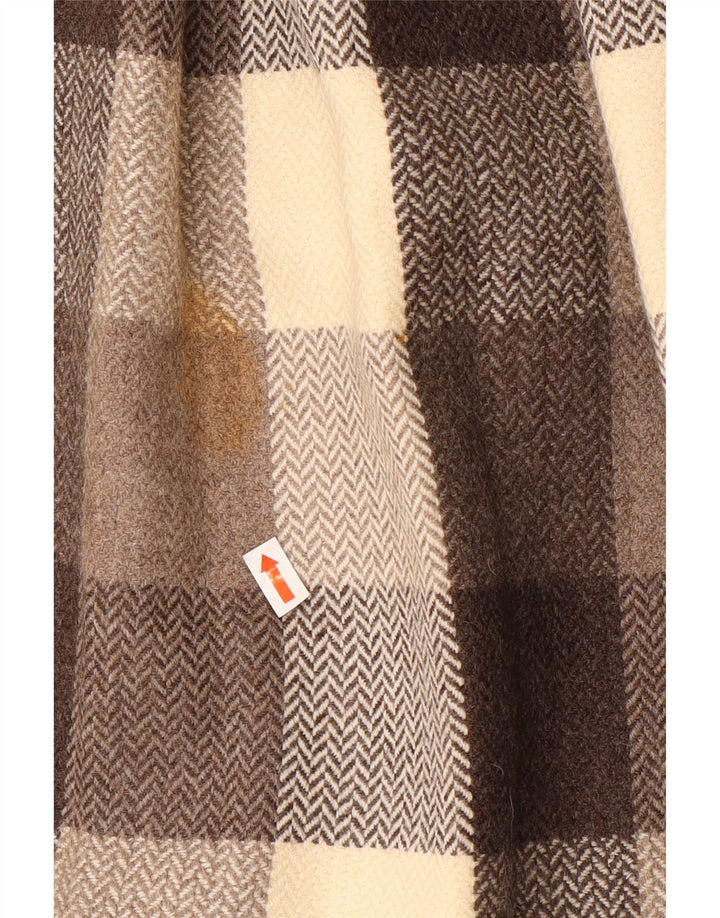 Vintage γυναικεία πλισέ φούστα W32 Μεγάλο καφέ Check