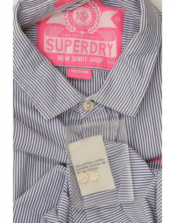 Ανδρικό πουκάμισο Superdry Βαμβακερό με μεσαίο μπλε ρίγες