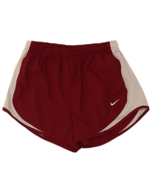 Γυναικείο αθλητικό σορτς Nike Dri Fit UK 10 Small μπορντό πολύχρωμο πολυεστέρα