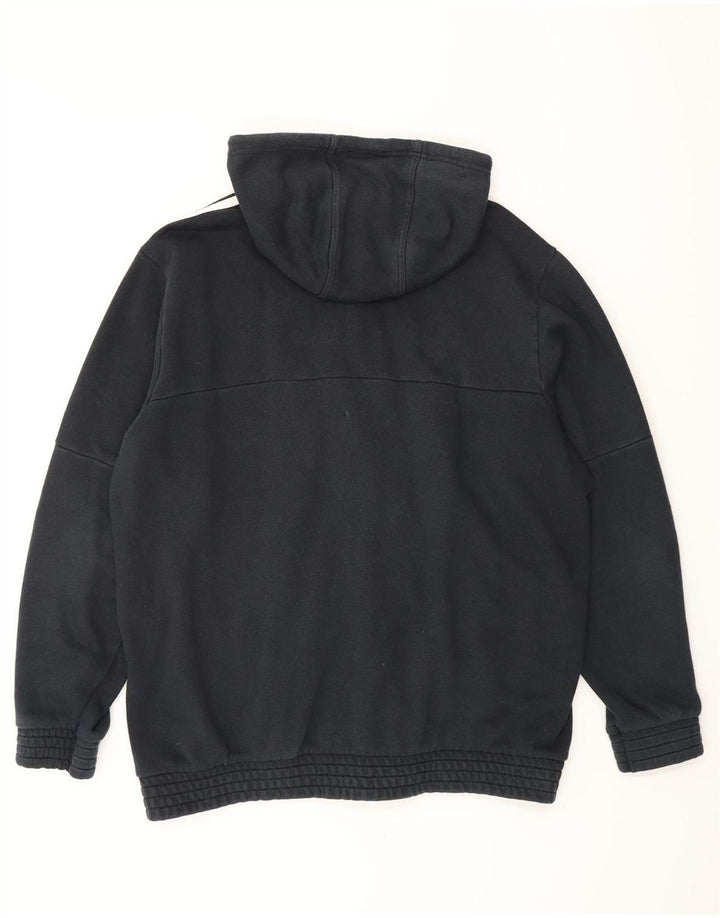 Ανδρικό πουλόβερ με κουκούλα με φερμουάρ ADIDAS XL Navy Blue Cotton