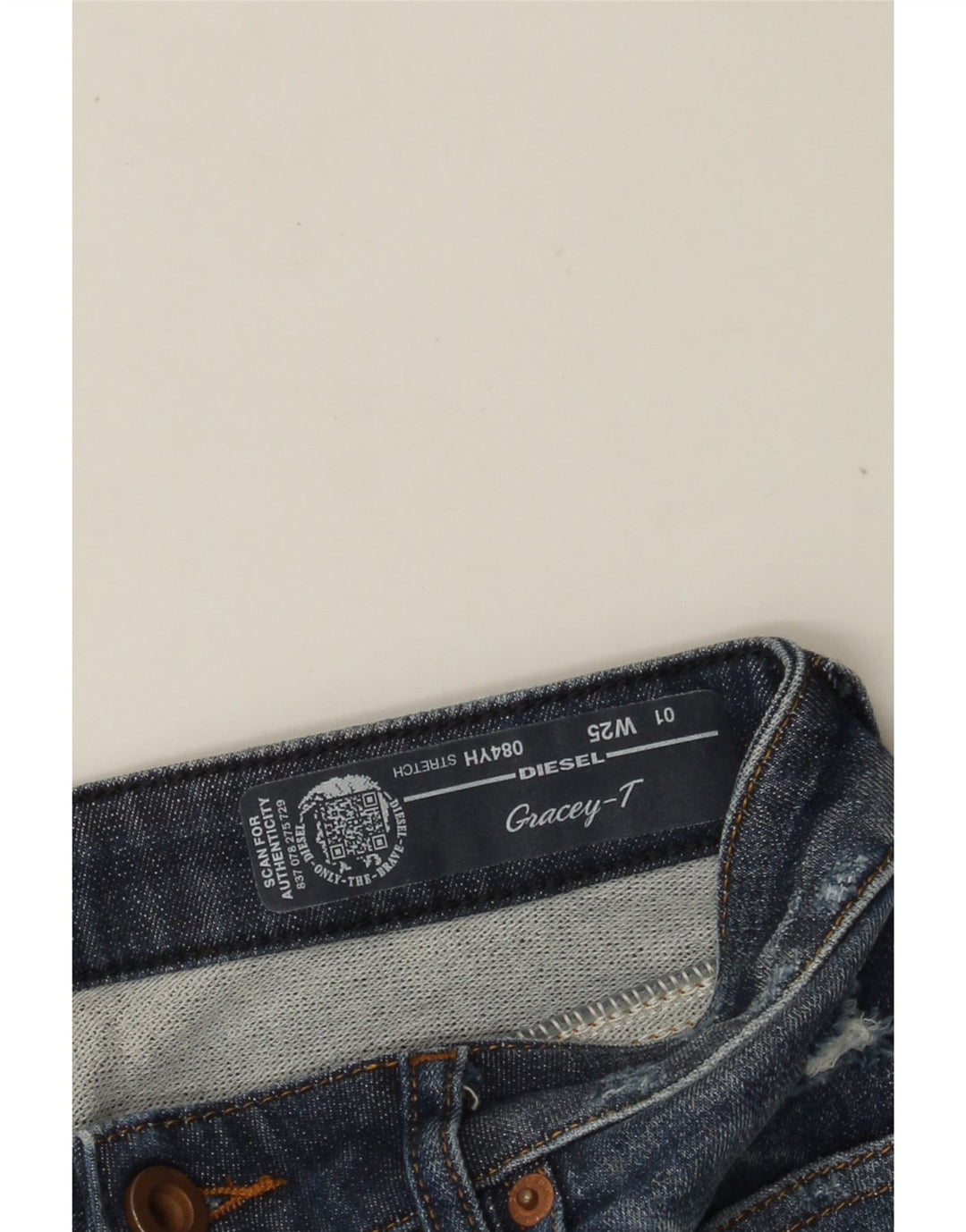 DIESEL Γυναικεία Gracey Distressed Skinny Jeans US 1 XS W25 L29 Navy Blue