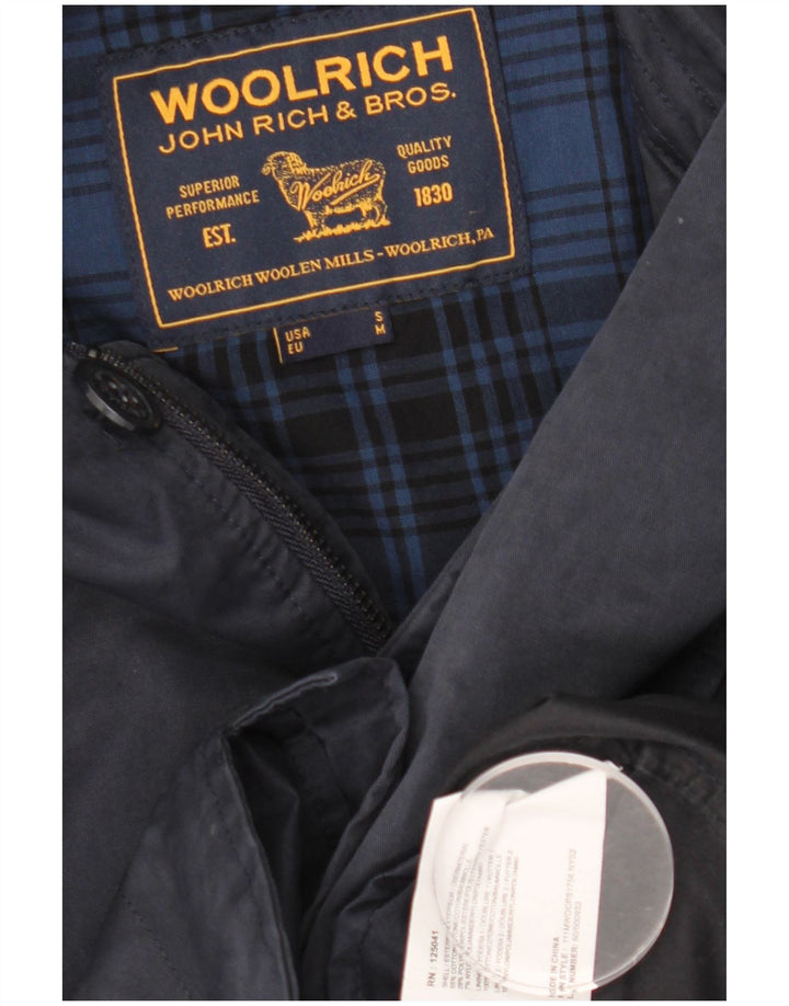 WOOLRICH Ανδρική καμπαρντίνα UK 36 Small Navy Blue Cotton