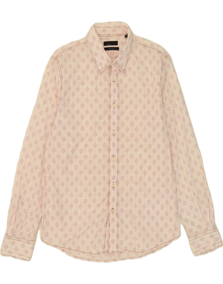 ZARA Mens Shirt Large Pink Striped Cotton Vintage Zara and Second-Hand Zara from Messina Hembry 
