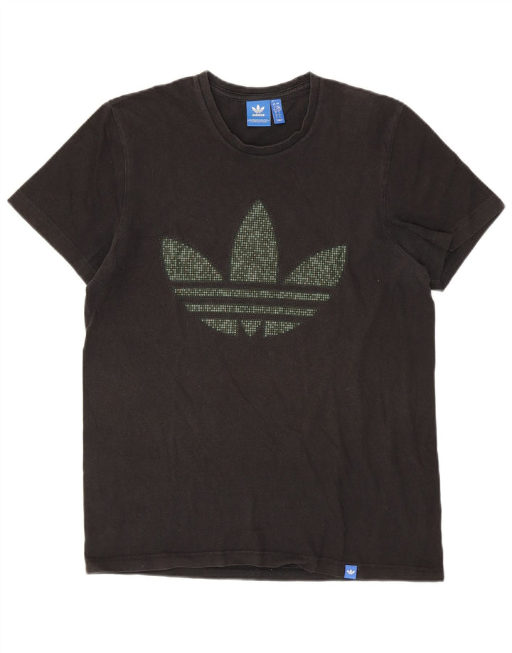Ανδρικό γραφικό T-Shirt Adidas Top Large Μαύρο