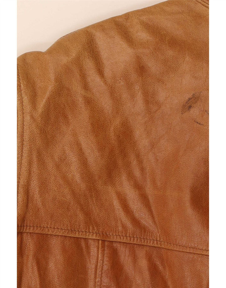 Vintage Ανδρικό Δερμάτινο Μπουφάν IT 52 XL Καφέ